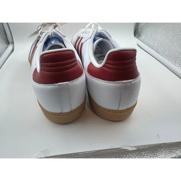 Adidas Samba OG White Burgundy Leather and synthetic upper men's size 12.5 NWOB - Picture 9 of 10